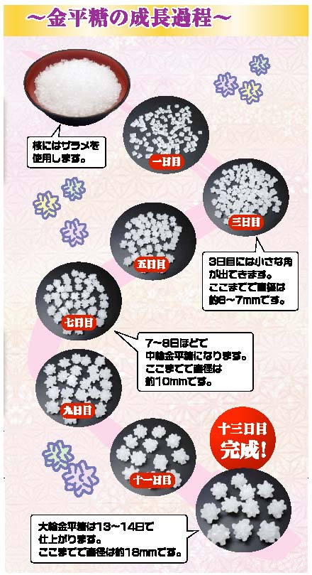 金平糖の作り方 金平糖工場 エビス堂製菓